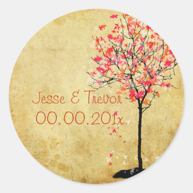 Pegatina Redonda PixDezines arce vintage/rosa (Anverso)