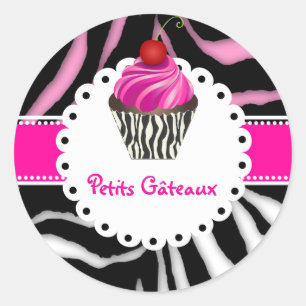 Pegatina Redonda PixDezines Cebra quequito / DIY color