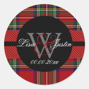 Pegatina Redonda PIxDezines clan stewart tartan
