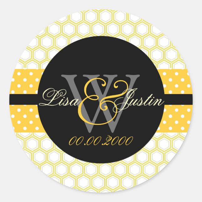 Pegatina Redonda PIxDezines colores DIY, combo de miel (Anverso)