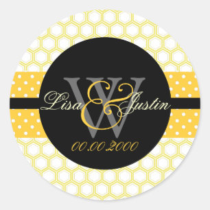 Pegatina Redonda PIxDezines colores DIY, combo de miel