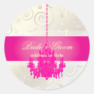 Pegatina Redonda PixDezines Cupcakes Swirls+Candelabro rosa calient