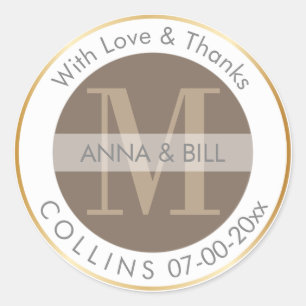 Pegatina Redonda PixDezines DIY Color/Cacao/Gracias