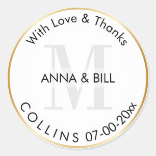 Pegatina Redonda PixDezines DIY Color/Gris/Gracias