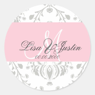 Pegatina Redonda PixDezines dolcé damask color