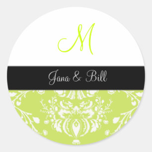 Pegatina Redonda PixDezines dolcé damask color