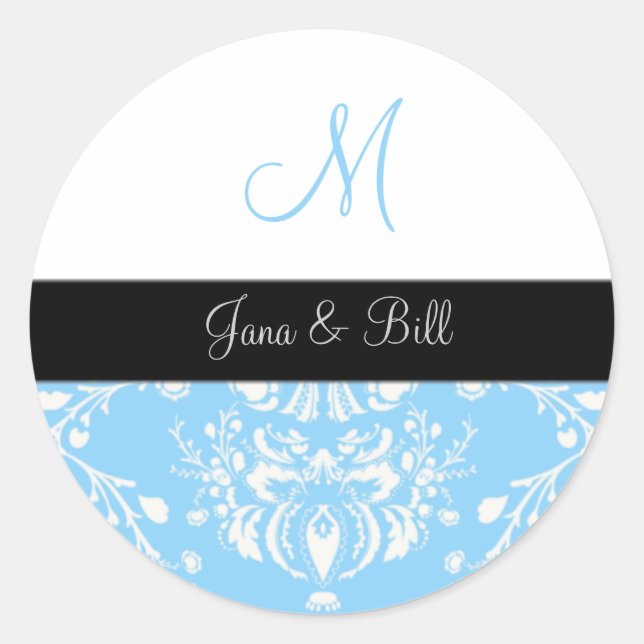 Pegatina Redonda PixDezines dolcé damask color (Anverso)