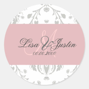 Pegatina Redonda PixDezines dolcé damask color