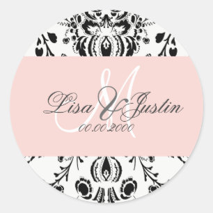 Pegatina Redonda PixDezines dolcé damask color