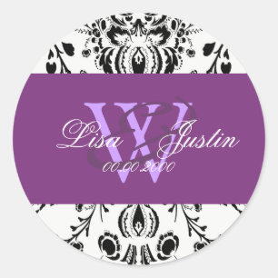 Pegatina Redonda PixDezines dolcé damask color