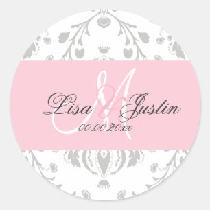 Pegatina Redonda PixDezines dolcé damask color