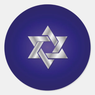 Pegatina Redonda PixDezines estrella dorada de fondo david/DIY