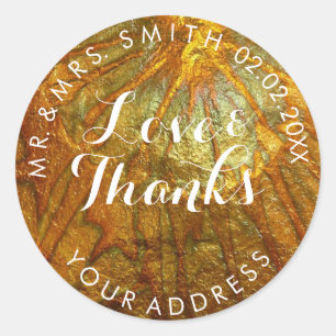 Pegatina Redonda PixDezines FAUX METALLIC GOLD