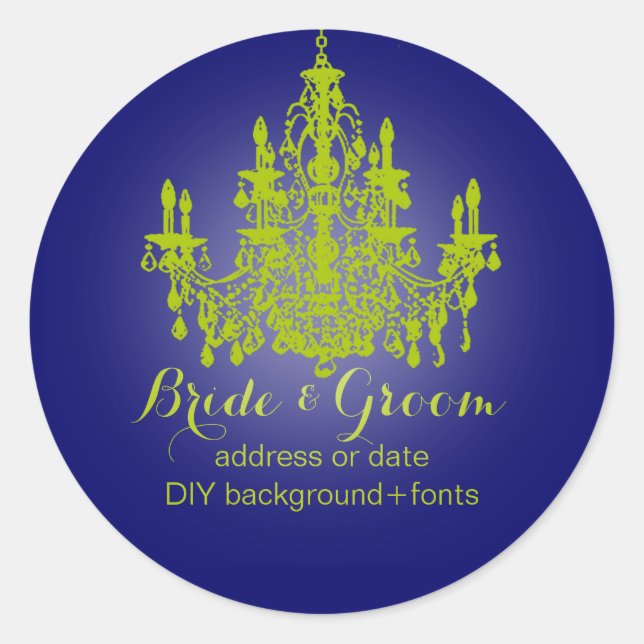 Pegatina Redonda PixDezines lámpara de araña verde matcha/fondo DIY (Anverso)