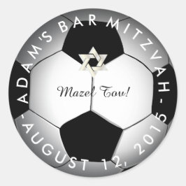 Pegatina Redonda PixDezines Soccer Mitzvah