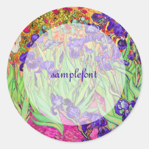 Pegatina Redonda PixDezines van gogh iris/st. remy
