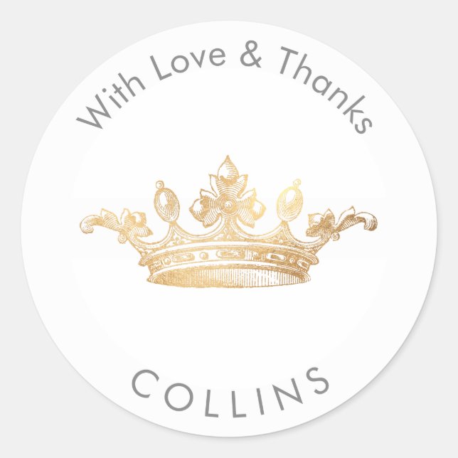 Pegatina Redonda PixDezines Vintage Pineapple/DIY Gracias (Anverso)