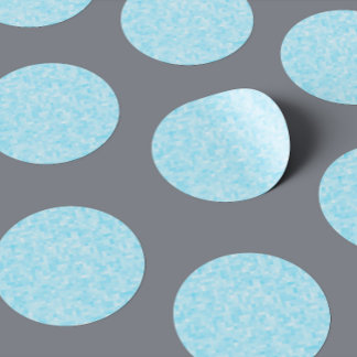 Pegatina Redonda Pixelación del mosaico azul