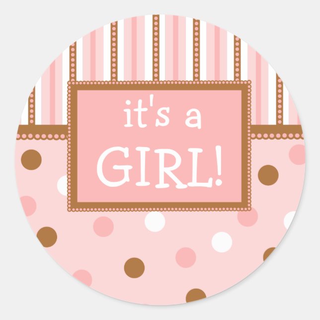 Pegatina Redonda Píxie Polka Dots (Anverso)