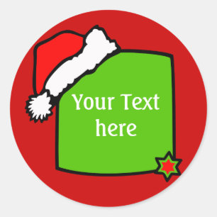 Pegatina Redonda Pizarra de navidades + tu texto o imagen