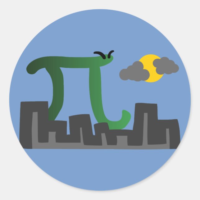 Pegatina Redonda Pizilla (Anverso)