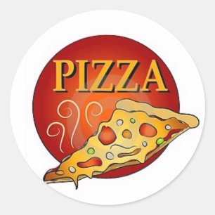 Pegatina Redonda Pizza