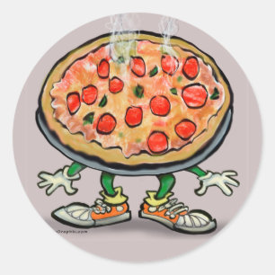 Pegatina Redonda Pizza