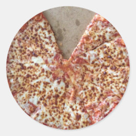 Pegatina Redonda Pizza de queso