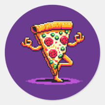 Pizza de yoga: rodaja de 8 bits en arte de piano p