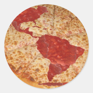 Pegatina Redonda Pizza del mundo