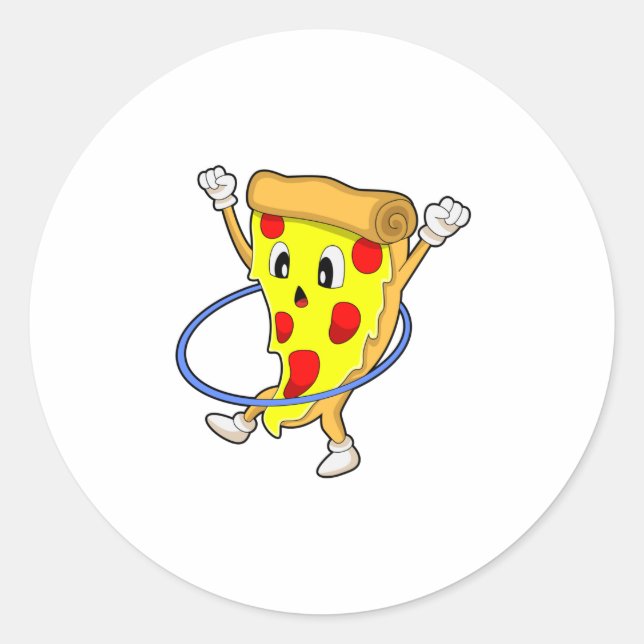 Pegatina Redonda Pizza en Fitness con neumáticos Fitness.PNG (Anverso)