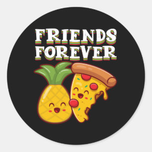 Pegatina Redonda Pizza Pineapple