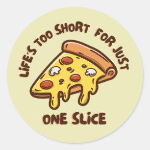Pegatina Redonda Pizza slice