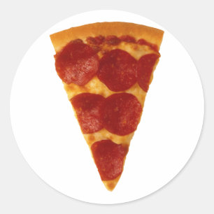 Pegatina Redonda Pizza Slice