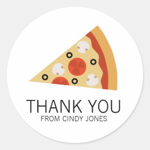 Pegatina Redonda Pizza Slice