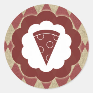 Pegatina Redonda pizzería