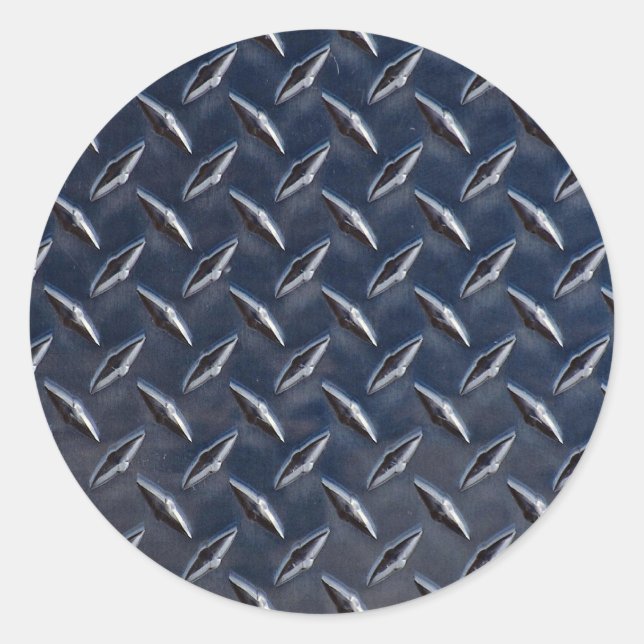 Pegatina Redonda Placa de diamante Foto (Anverso)