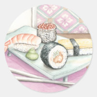 Placa de sushi surtido con palillos
