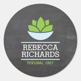 Pegatina Redonda Placa para el logotipo de restauración de producto