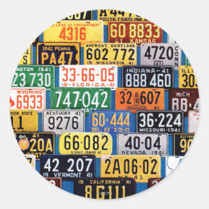 Pegatina Redonda Placas de H. Wilson Smith
