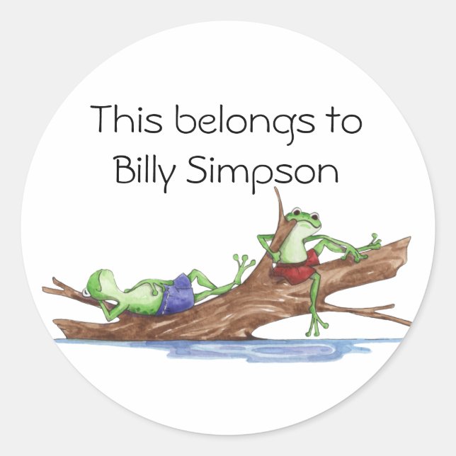 Pegatina Redonda Placas del libro de nombres (Anverso)