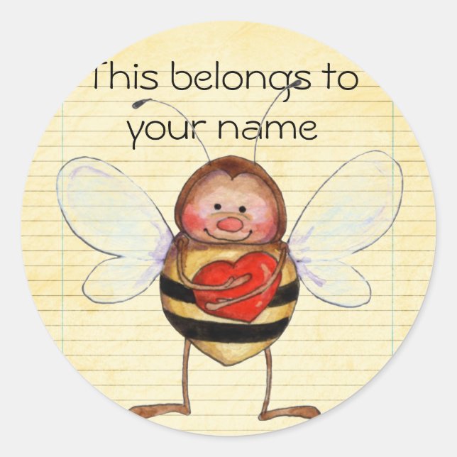 Pegatina Redonda Placas del libro de nombres (Anverso)