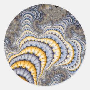 Pegatina Redonda Placas fractales - Fractal