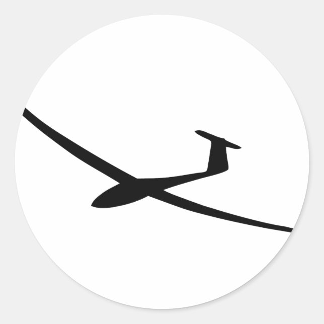 Pegatina Redonda planeador (Anverso)