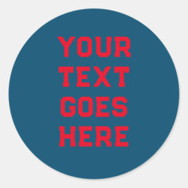 Pegatina Redonda planear el texto aquí texto personal