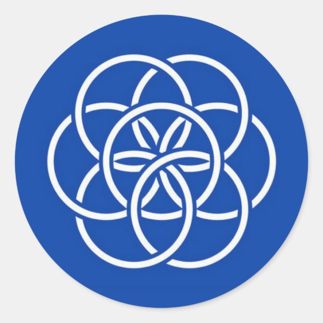 Pegatina Redonda Planet earth flag (Anverso)