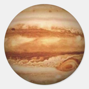 Pegatina Redonda PLANET JUPITER v.3 (sistema solar) ~