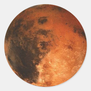Pegatina Redonda PLANET MARS (sistema solar) ~