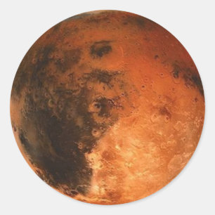Pegatina Redonda PLANET MARS (sistema solar) ~
