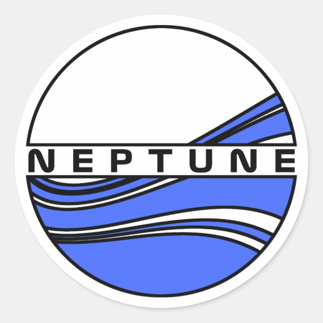 PEGATINA REDONDA PLANET NEPTUNE (Anverso)